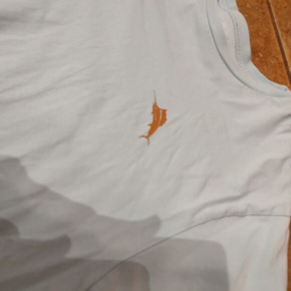 Tommy Bahama PINCH HITTER Crab 93 2 Sided Graphic T-shirt Size Men's XL Sky Blue - Picture 3 of 8